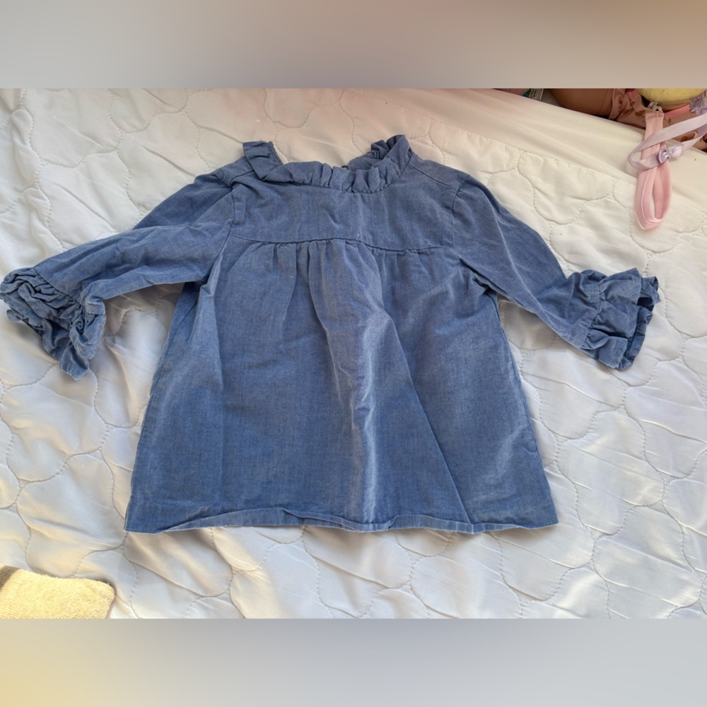Janie and Jack Blue Ruffle Blouse